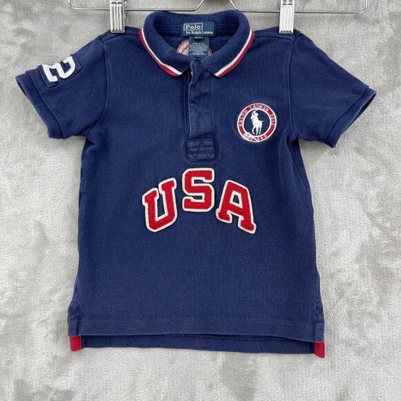 Polo Ralph Lauren Other - Polo Ralph Lauren 2012 USA Olympic Team Embroidered Polo Shirt Navy Boy's 24M